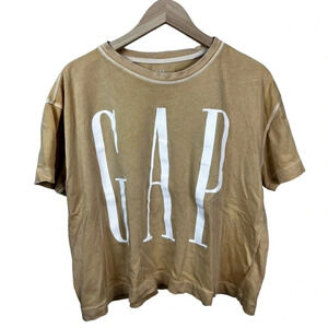 Gap • Boxy Logo Short Sleeve Crop Top Tee